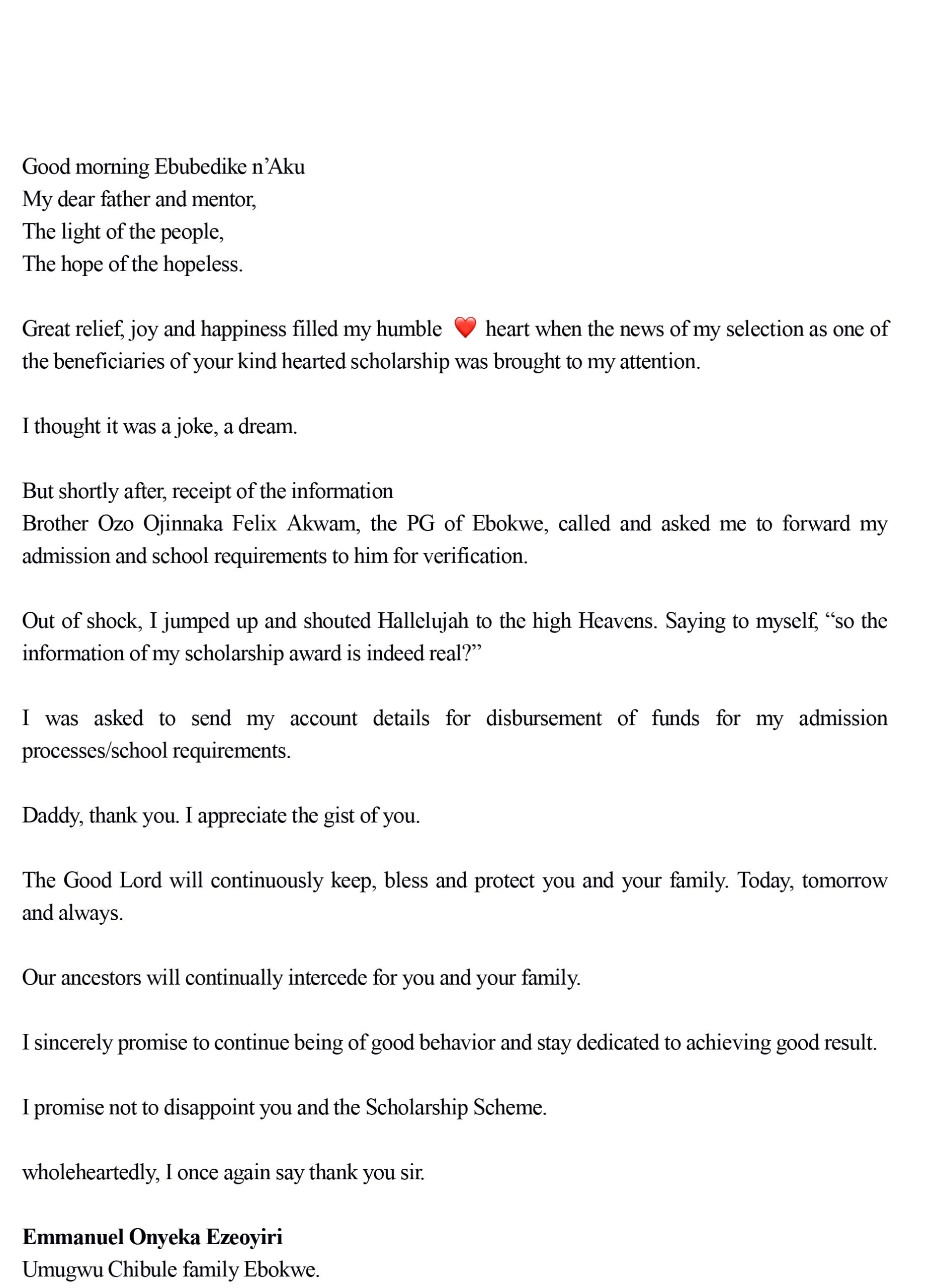 Home acknowledgement letter. emmanuel onyeka ezeoyiri 1